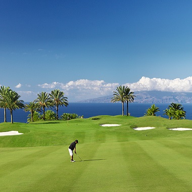 Golfer on the Abama course in Spain