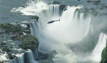Aerial view of the Iguassu Falls
