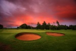 cielo rojo en el campo de golf de Formby Hall