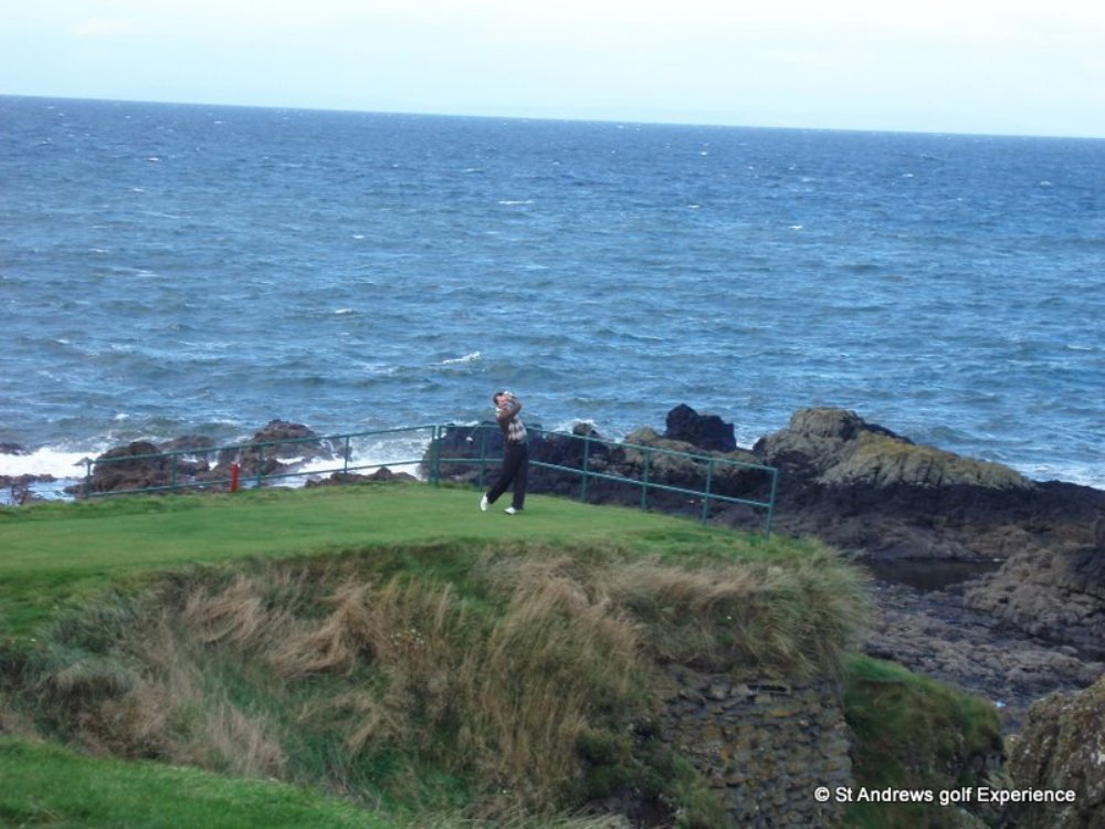 Golfer playing on the Ailsa at Turnberry