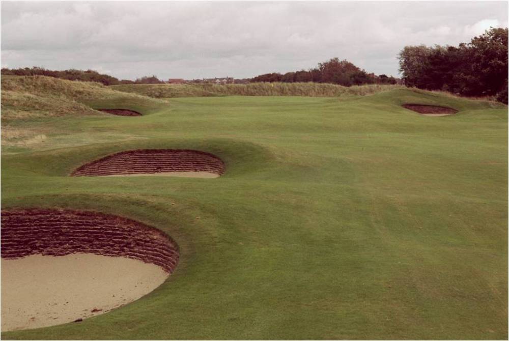 Fairway bunkers at Royal Lytham and St Anne's golf course