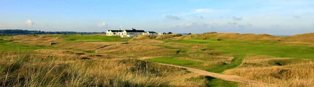 Holes and clubhouse at Rye golf course