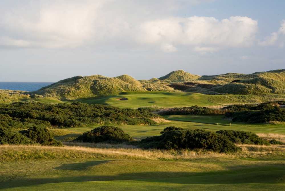 Elevated green at Cruden Bay Golf Course