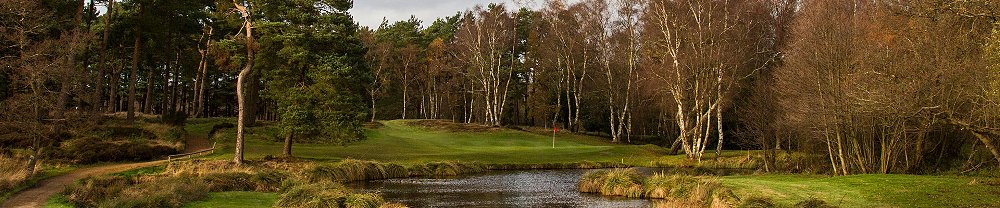 Green and lake on the West Sussex golf course