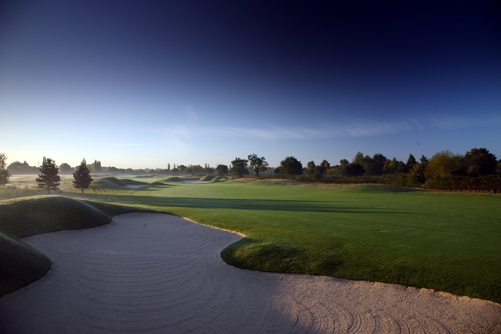 Large fairway bunker on the Brabazon course at the Belfry