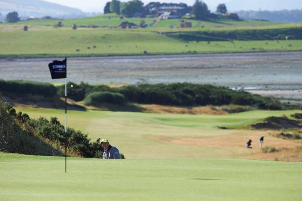 Flag on the Castle Stuart golf course during the Tomatin Pro Am