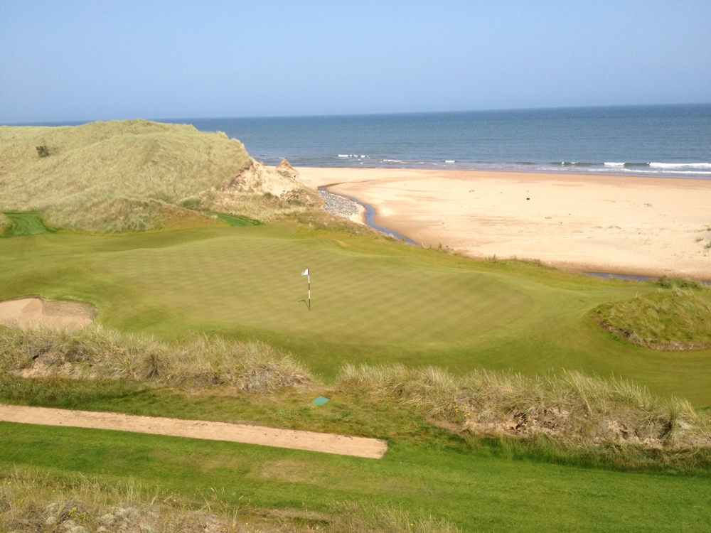 3rd green at Trump International Golf Links Scotland