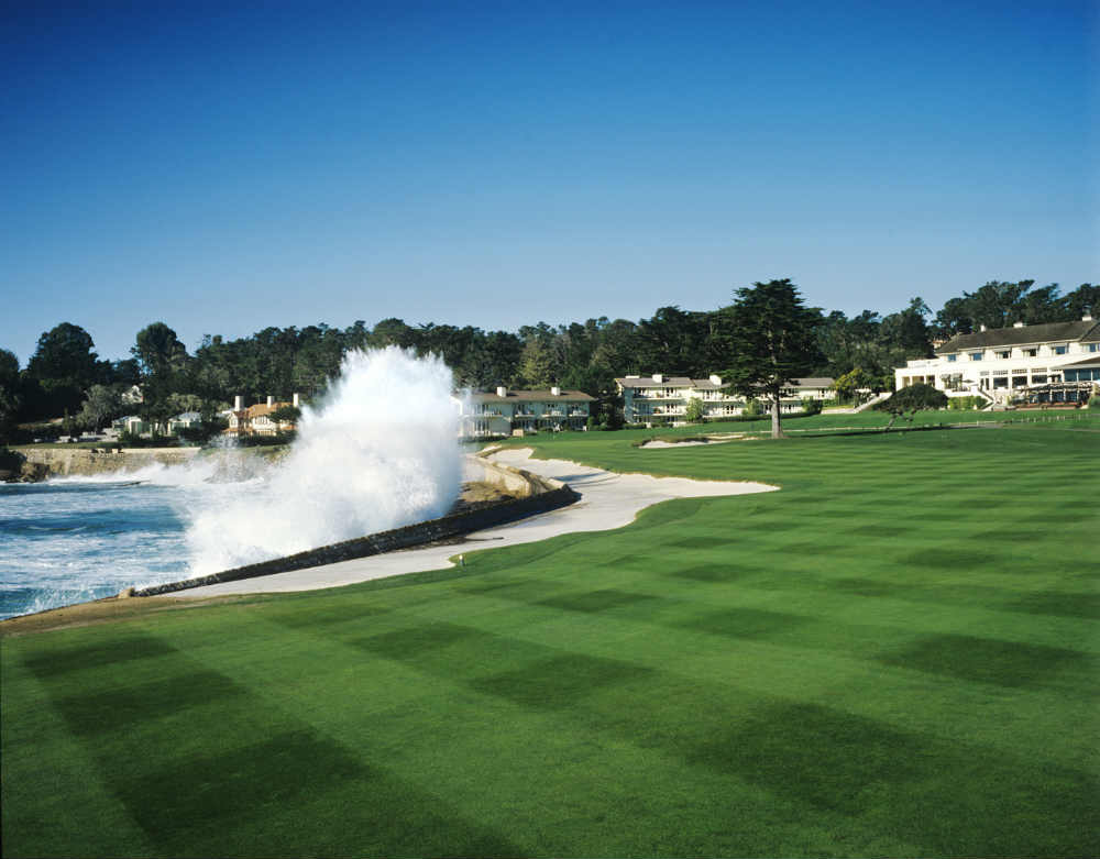 Un bunker du trou 18 de Pebble Beach 