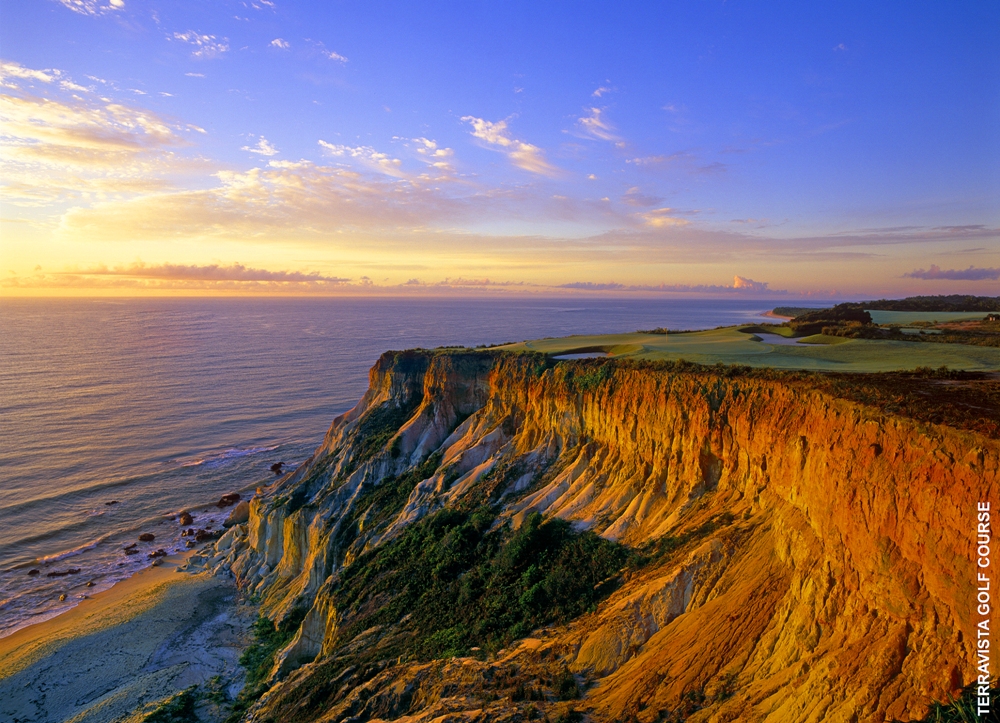 Cliffs by the coast at Terravista Golf Course, Bahia Brazil