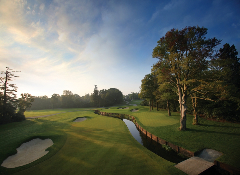 18th hole on the East course at Wentworth Golf Club