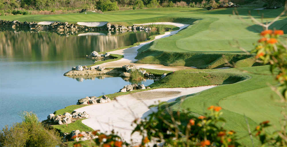 Point d'eau et bunker au Black Diamond en Floride 