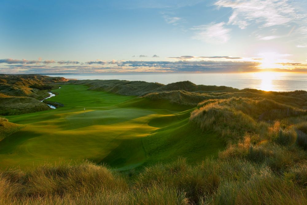 Sunset on Par 4 at Trump International Golf Links Scotland
