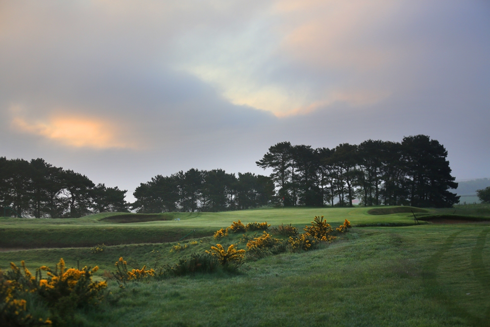 Elevated green on the Ganton golf course