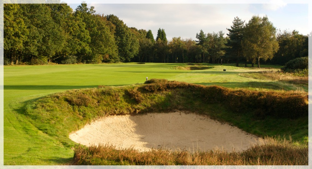 Bunker and fairway on the Old Course of the Walton Heath golf club