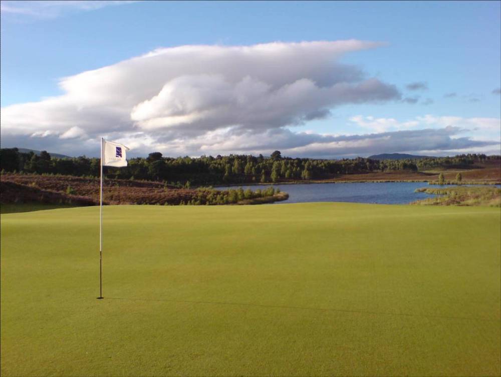 6th green at the Spey Valley golf course