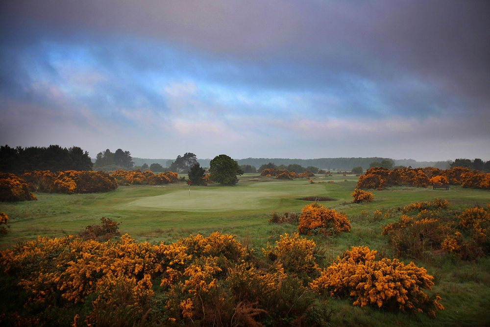 Tiny green on the Ganton golf course