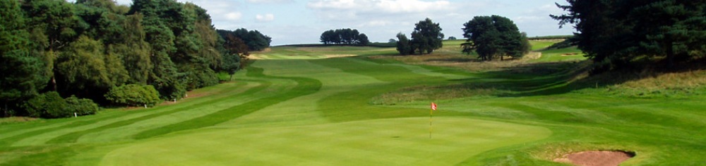 Downhill hole at the Delamere Forest golf course