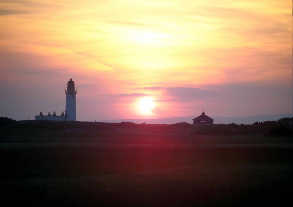 Sunset on the Ailsa golf course at Turnberry