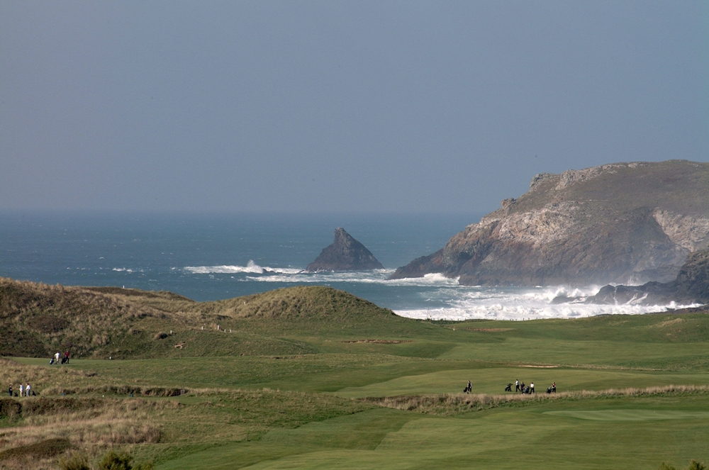 Panoramic view of the Championship golf course at Trevose golf club