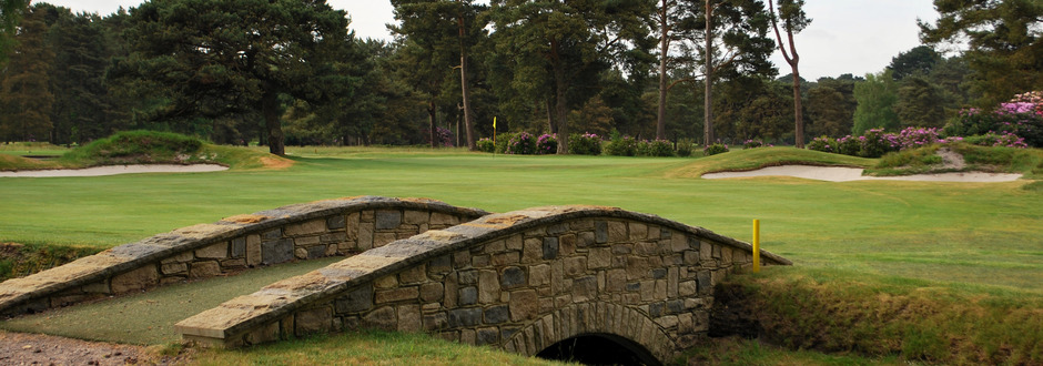 Bridge on the fairway at the Ferndown golf course