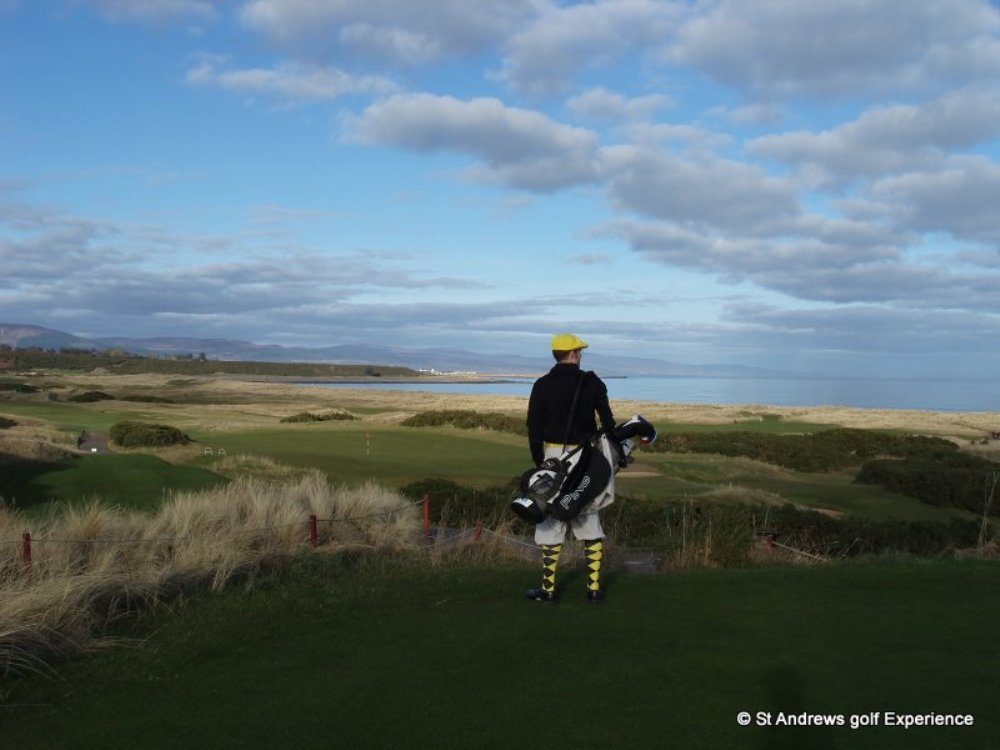 Golfer on the Championship course at Royal Dornoch