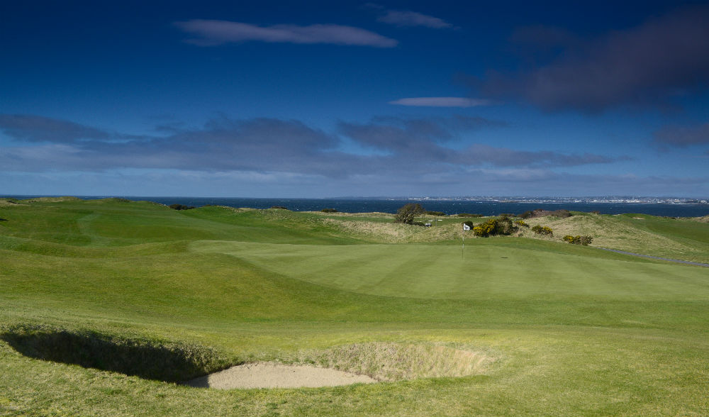 Large green on the Galway Bay Golf Course