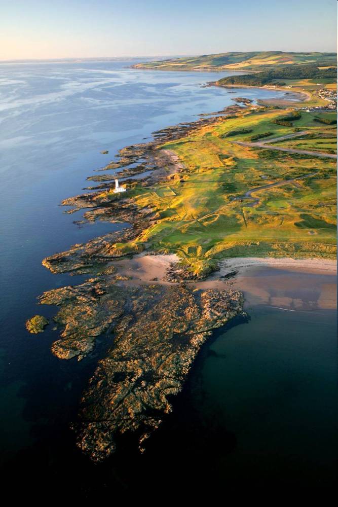 Aerial view of the Ailsa golf course