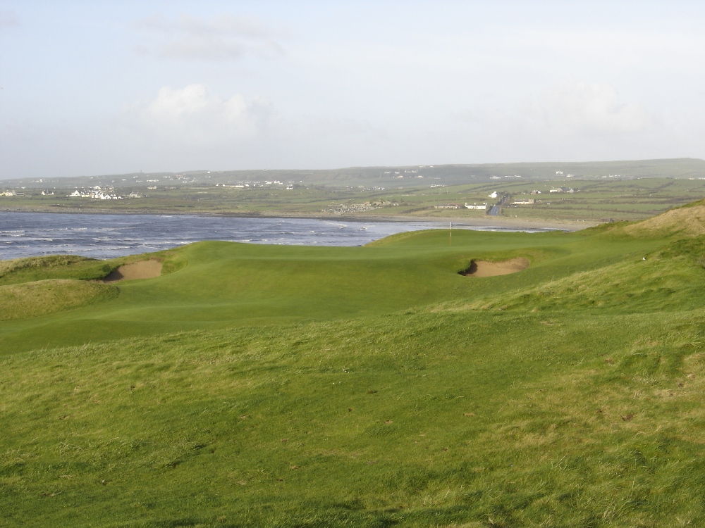 Elevated green of Lahinch Old Course 