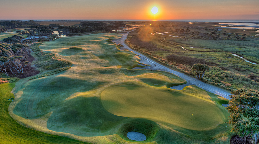 Le trou 9 du parcours Ocean à Kiawah Island 