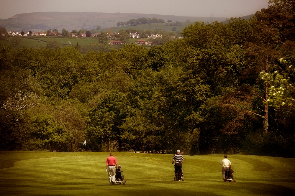 Players on the Wales National course at the Vale resort