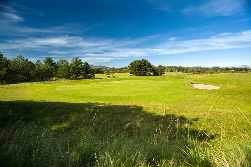 Green on Pwllheli golf course