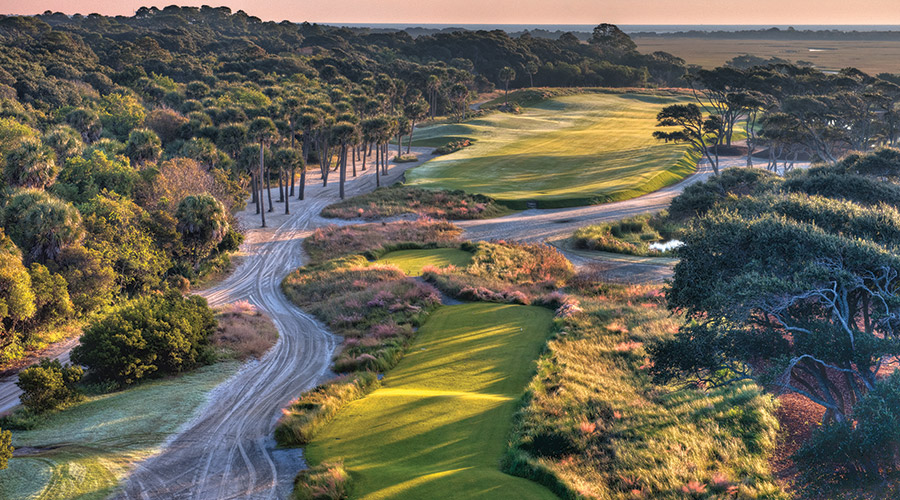 Le premier trou du parcours Ocean à Kiawah Island 
