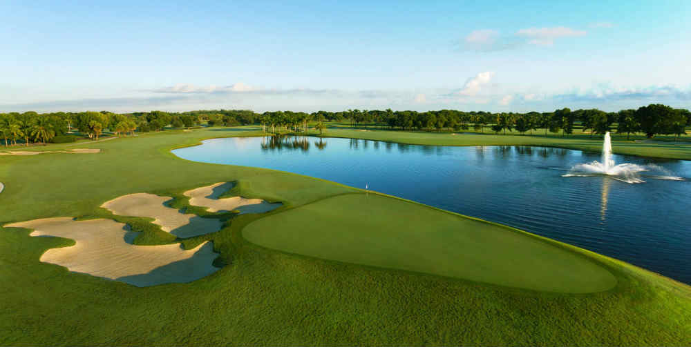 Le trou huit du fameux Blue Monster au Doral en Floride 