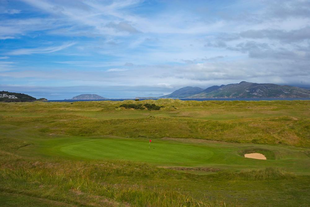 Green of the Portsalon golf course