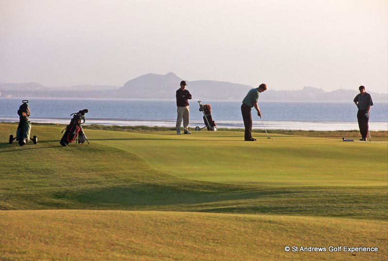 Golfers at Craigielaw golf course