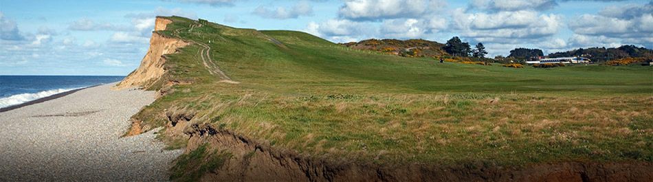 Fairway next to the beach on the Sheringham golf course