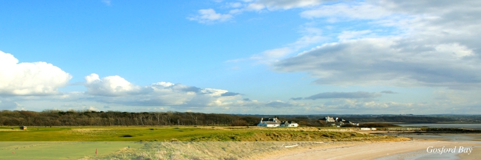 Golf course and beach at Kilspindie
