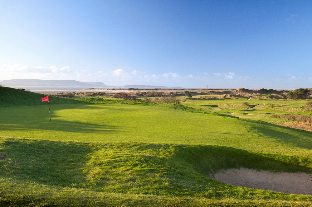 Elevated green on the Ashburnham golf course