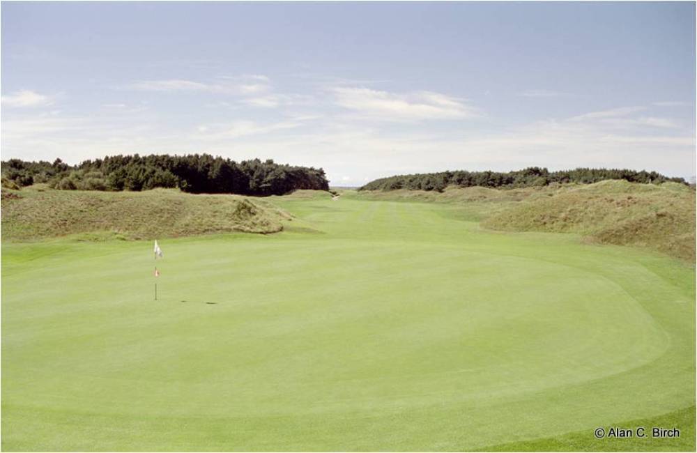 Large green on the Formby golf course