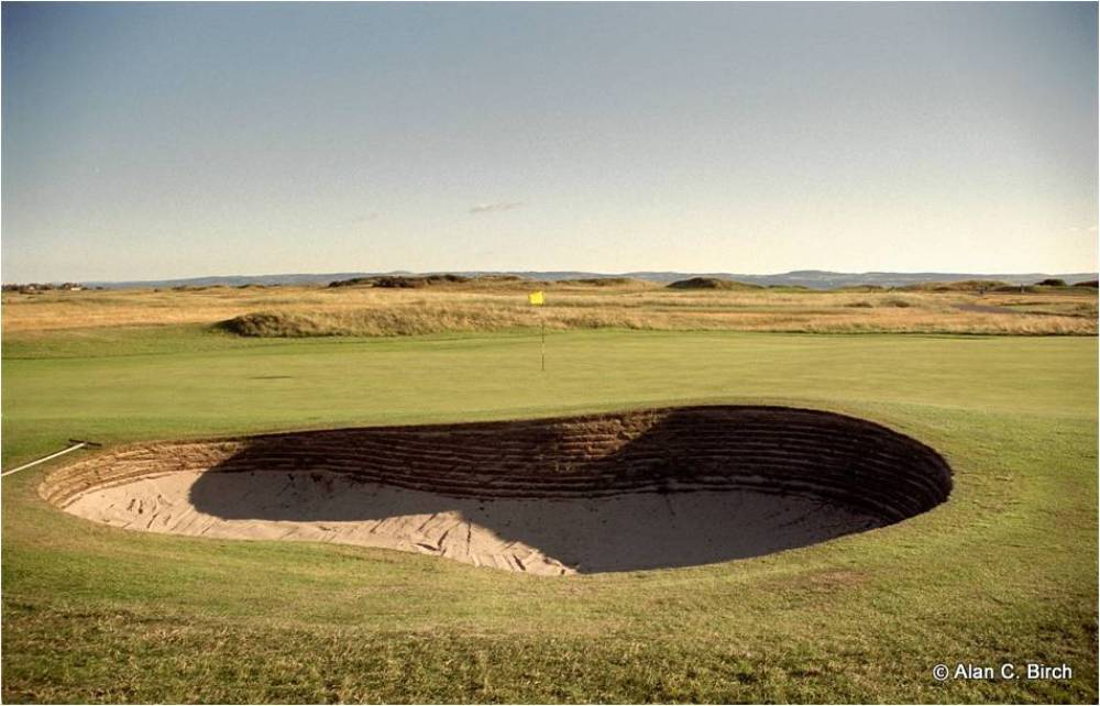 Green bunker on the Royal Liverpool golf course