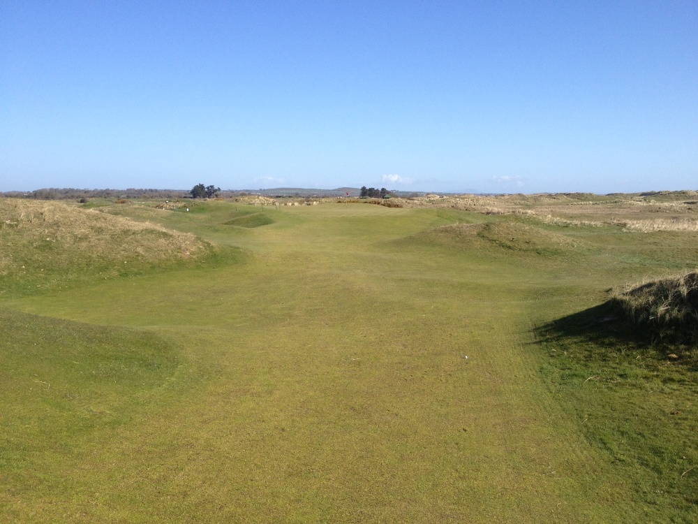 Narrow Fairway at Baltray at County Louth