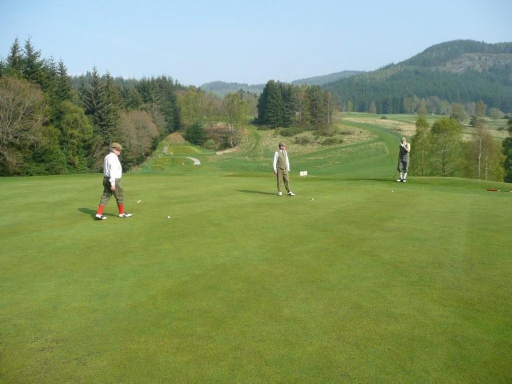 Golfers at Pitlochry Golf Course
