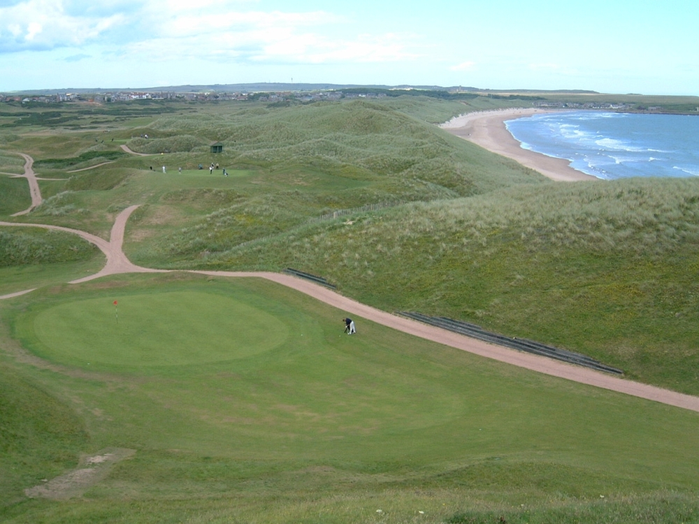 Golfers at Cruden Bay golf course
