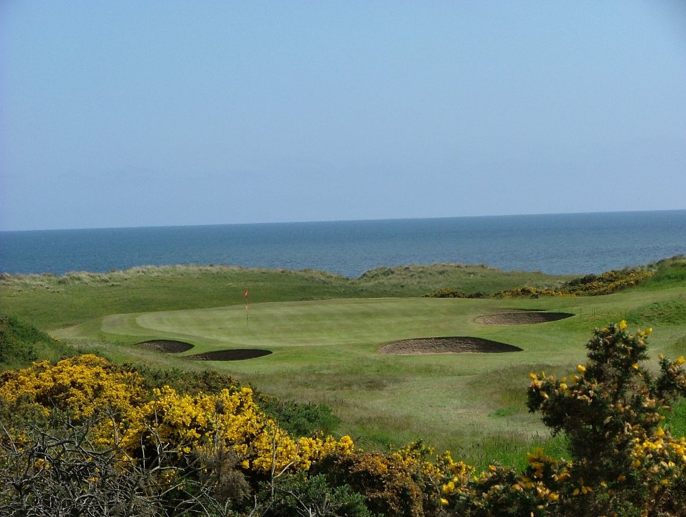 Sea view on the Balgownie Golf course at Royal aberdeen 