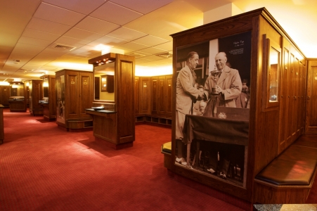 Ryder Cup lockers in the Twenty Ten clubhouse at Celtic Manor
