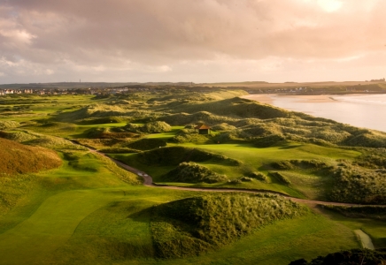 Panoramic view at Cruden Bay golf course