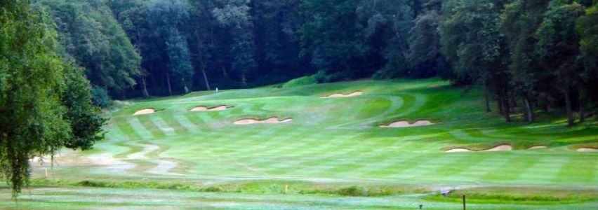 Uphill hole at the Wimbledon golf course