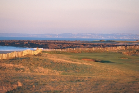 Undulated fairway on the Royal Porthcawl golf course