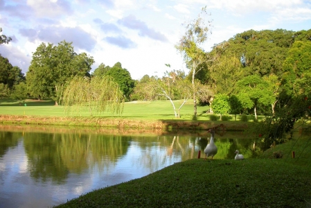 Obstacle d'eau sur le parcours de Porto Alegre