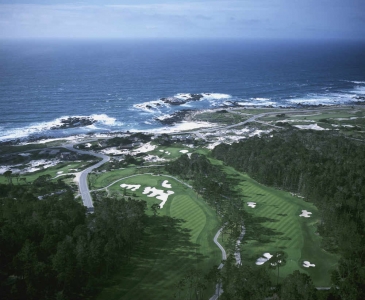Vue aérienne du Spyglass Hill en Californie 